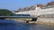 Tram over Battant bridge in Besancon