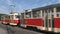 Tram passing by the Legion Bridge, Prague