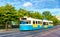 Tram on a street of Gothenburg - Sweden