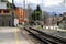 Tram Tracks During a Beautiful Spring Day in Nyon, Switzerland