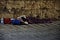 Tramp sleeping under the bridge of Triana in Seville 1