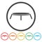 Trampoline jumping icons set - vector Illustration