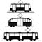 Trams and trolleybuses vector