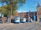 Trams waiting at Central Station in Amsterdam the Netherlands