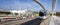 Tramway on Raymond Barre bridge, panoramic view.