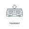 Tramway vector line icon, linear concept, outline sign, symbol