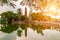 Tran Quoc pagoda in the morning, the oldest temple in Hanoi, Vietnam.