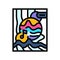 trance disco party color icon vector illustration