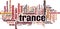 Trance word cloud