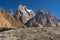 Trango tower cliff and Cathedral tower, K2 trek, Skardu,Gilgit,Pakistan