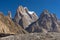 Trango tower cliff and Cathedral tower, K2 trek, Skardu,Gilgit,Pakistan