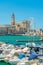 Trani waterfront with the beautiful Cathedral. Province of Barletta Andria Trani, Apulia Puglia, southern Italy.