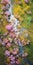 Tranquil Aerial View Of Pink Lupine Flower River