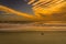 Tranquil Background of a Rock on a Beach