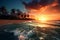 Tranquil Beach Sunset Wallpaper