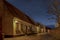 the tranquil cobblestone street Praestegade at night in Kalundborg