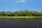 Tranquil creek under a blue sky in a nature preserve in Sarasota Florida