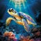 Tranquil Depths - Majestic Ancient Sea Turtle Wallpaper