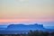 Tranquil Desert Twilight with Mesa Silhouette, Arizona