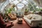 Tranquil Dome living garden space. Generate Ai