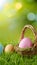 Tranquil Easter background evoking the serenity of a peaceful spring morning
