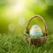 Tranquil Easter background evoking the serenity of a peaceful spring morning