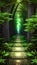 Tranquil Forest Pathway illustration Artificial Intelligence artwork generated