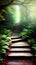 Tranquil Forest Pathway illustration Artificial Intelligence artwork generated