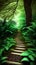 Tranquil Forest Pathway illustration Artificial Intelligence artwork generated