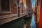Tranquil Gondola Ride Through Charming City Canal with Picturesque Architecture