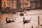 Tranquil Gondolas on Grand Canal, Venice - Serene Waterway Scene in Italy