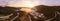 Tranquil harbour at sunrise in Turkey