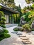 Tranquil Japanese Garden Aesthetics. Generative ai