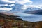 Tranquil lake surrounded by majestic mountains. Torres del Paine, Chile, Patagonia.