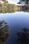 Tranquil Loch Garten and Caledonian Forest at Abernethy in the Highlands of Scotland.