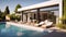 Tranquil Luxury Modern Villa with Open Plan Living, Private Chair Wing, and Serene Terrace for Ultimate Relaxation. created with