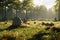 Tranquil Meadow with Remembrance Stones A