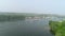 Tranquil morning landscape, riverbanks and ships