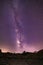 Tranquil nightscape of a Milky Way over a mountainous landscape near Prescott Arizona, Watson Lake