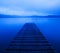 Tranquil peaceful lake with jetty, New Zealand.