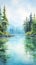 Tranquil Reflections: A Serene Journey through a Furry Forest an