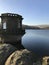 Tranquil reservoir waters on a summers evening