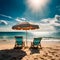 Tranquil sands, sandy beach, cotton candy skies, and tranquility on the seashore