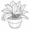 Tranquil Serenity: Large Pot Plant Coloring Page Inspired By Kerem Beyit