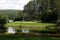 A tranquil setting for a golf green at the Legends Golf Course