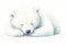 Tranquil Slumber: A Vibrant Portrait of a White Polar Bear in a