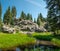 Tranquil stream passes by a picturesque cluster of boulders  along the Jemez River New Mexico