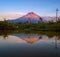 Tranquil Sunrise over Mountain Lake