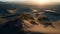 Tranquil sunrise over rolling sand dunes, remote beauty generated by AI