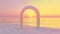 Tranquil Sunset Gateway Over Serene Ocean Landscape